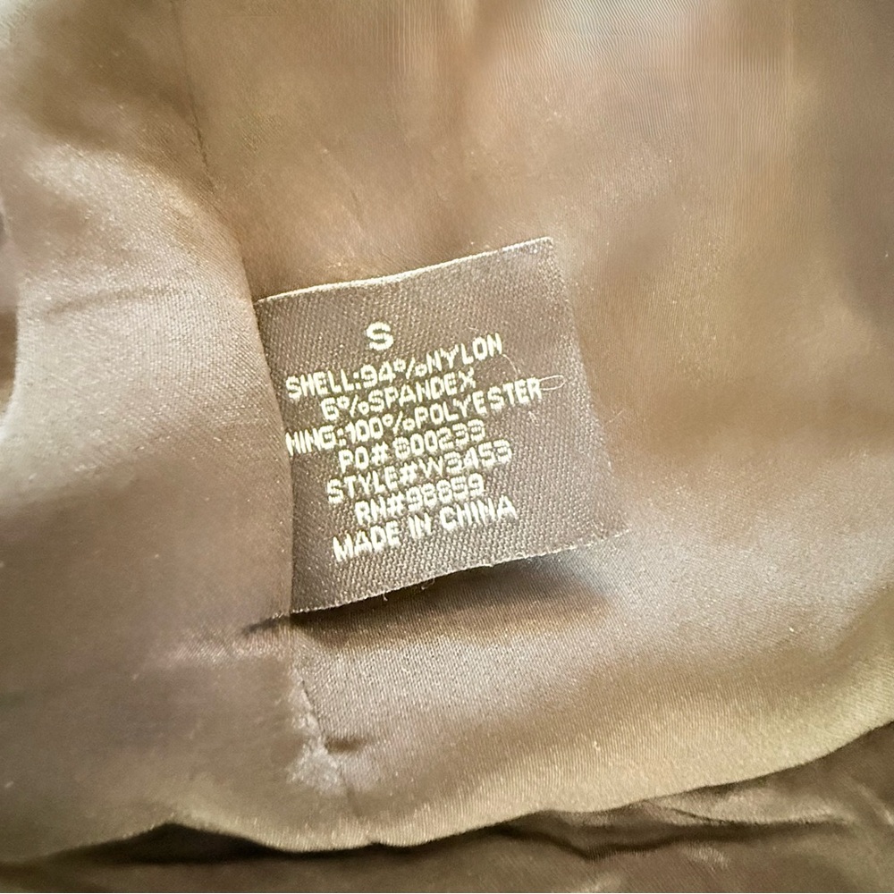 VINTAGE W118 by Walter Baker Gold/Bronze Sequin Zip Moto Jacket Size S Pristine - Picture 11 of 13